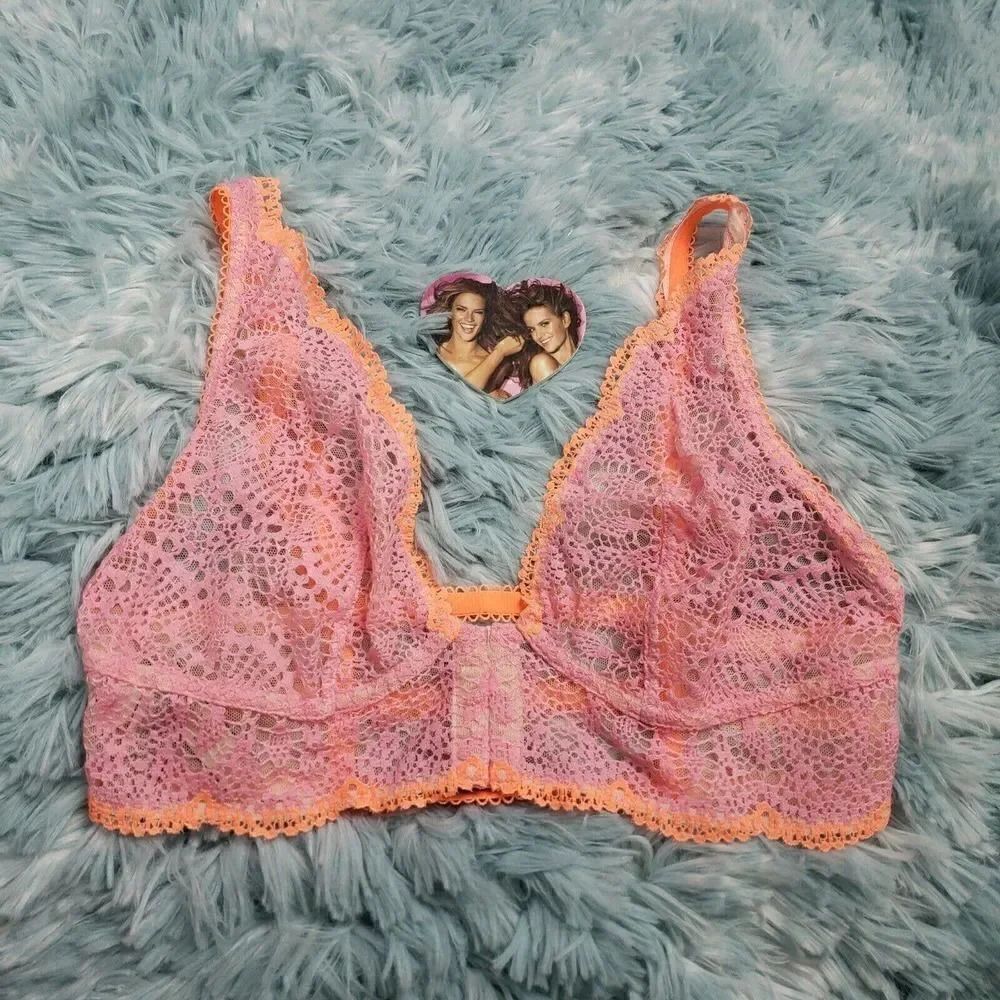 Victoria's Secret ICE ANGEL Pink Strappy Bralette Limited Edition Medium